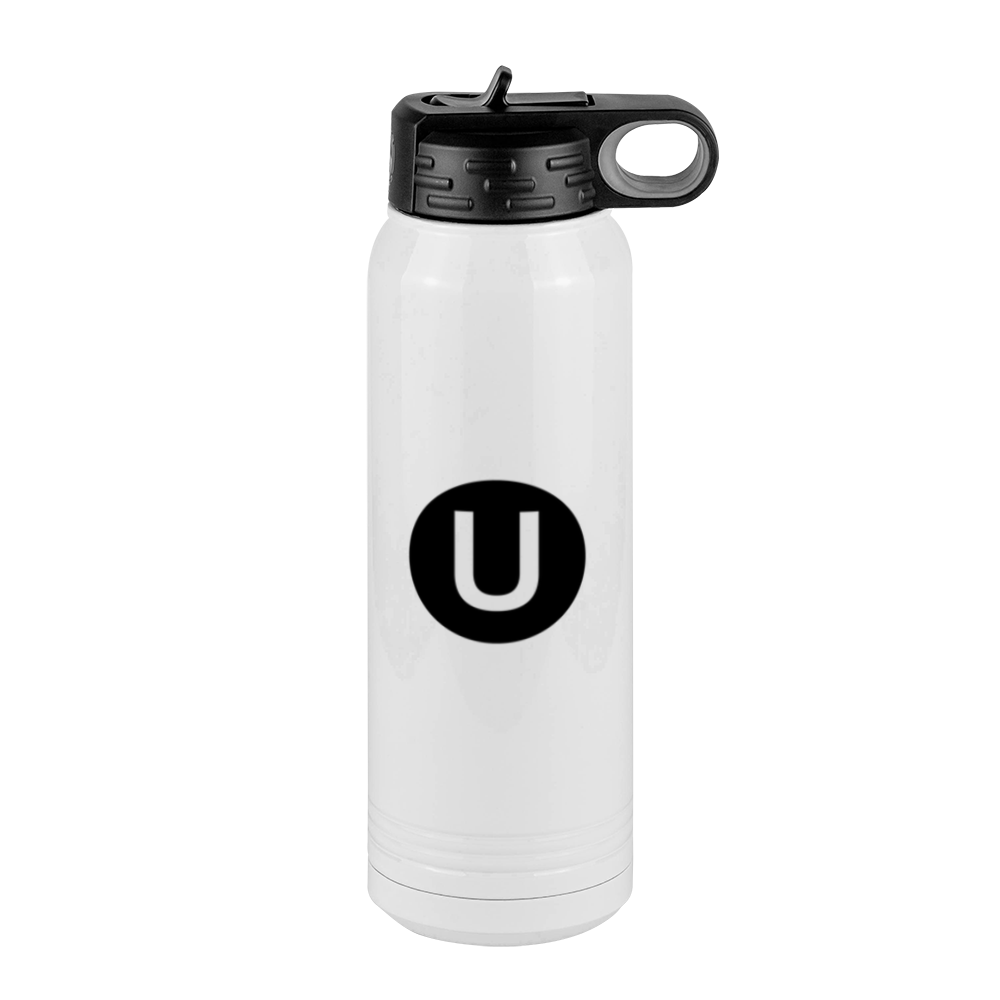 Personalized Initial Water Bottle (30 oz) - New York Subway U Train - Right View