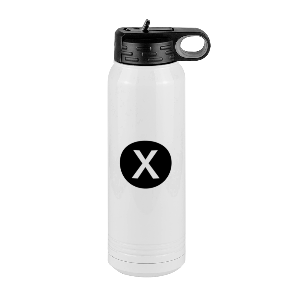 Personalized Initial Water Bottle (30 oz) - New York Subway X Train - Right View