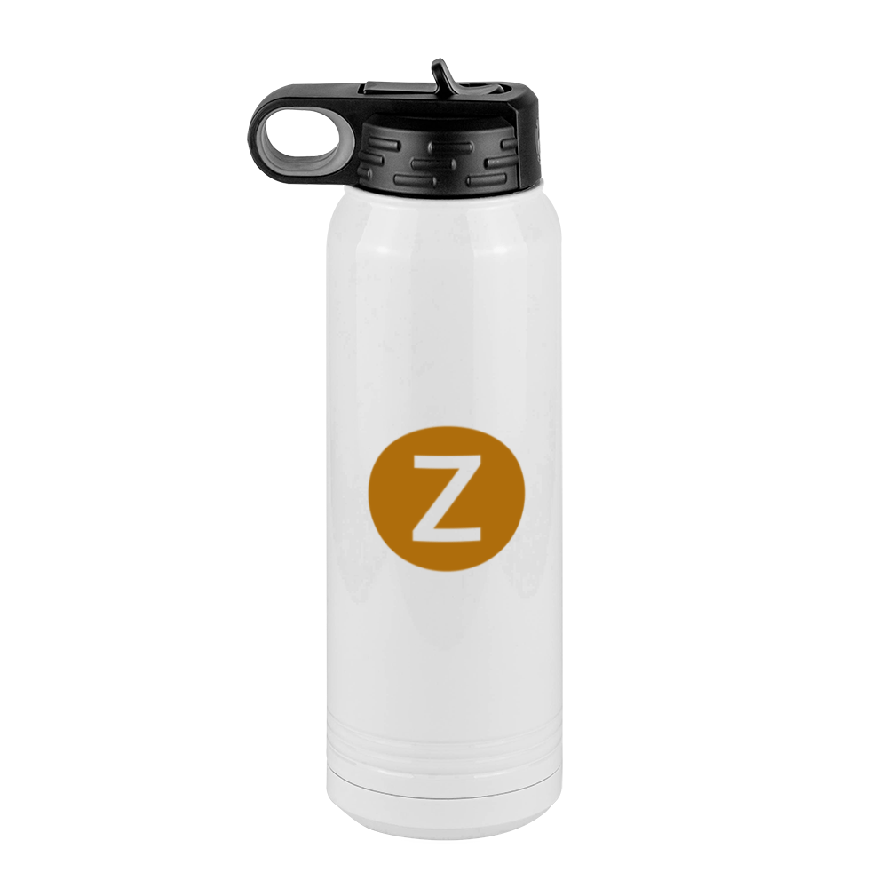 Personalized Initial Water Bottle (30 oz) - New York Subway Z Train - Left View