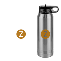 Thumbnail for Personalized Initial Water Bottle (30 oz) - New York Subway Z Train - Design View