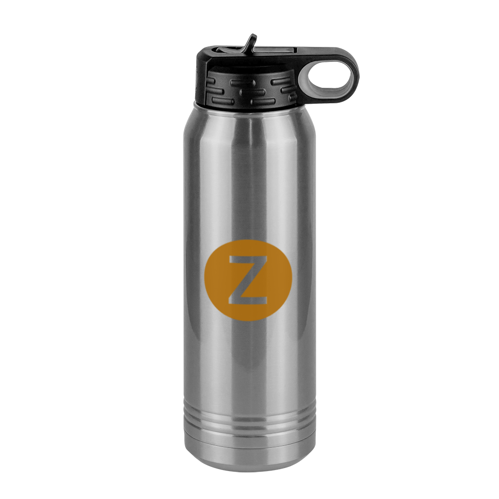 Personalized Initial Water Bottle (30 oz) - New York Subway Z Train - Right View