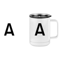 Thumbnail for Personalized Initial Coffee Mug Tumbler with Handle (15 oz) - Design View