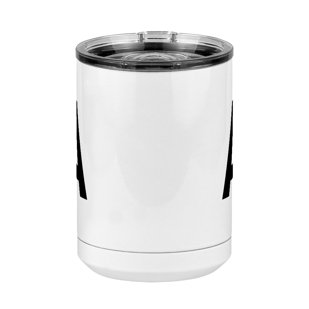 Personalized Initial Coffee Mug Tumbler with Handle (15 oz) - Front View