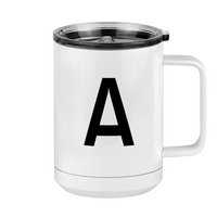 Thumbnail for Personalized Initial Coffee Mug Tumbler with Handle (15 oz) - Right View