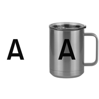 Thumbnail for Personalized Initial Coffee Mug Tumbler with Handle (15 oz) - Design View