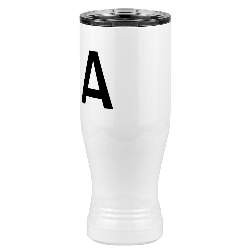 Personalized Initial Pilsner Tumbler (20 oz) - Front Left View