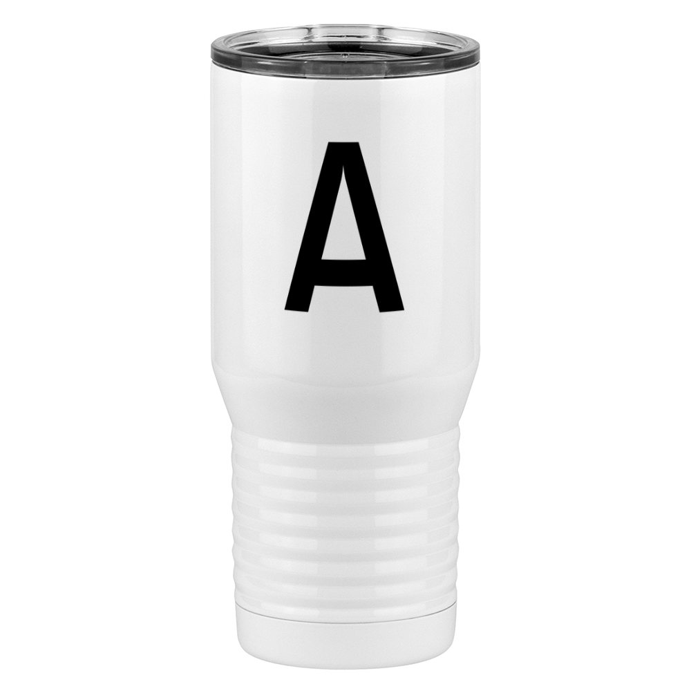 Personalized Initial Tall Travel Tumbler (20 oz) - Left View