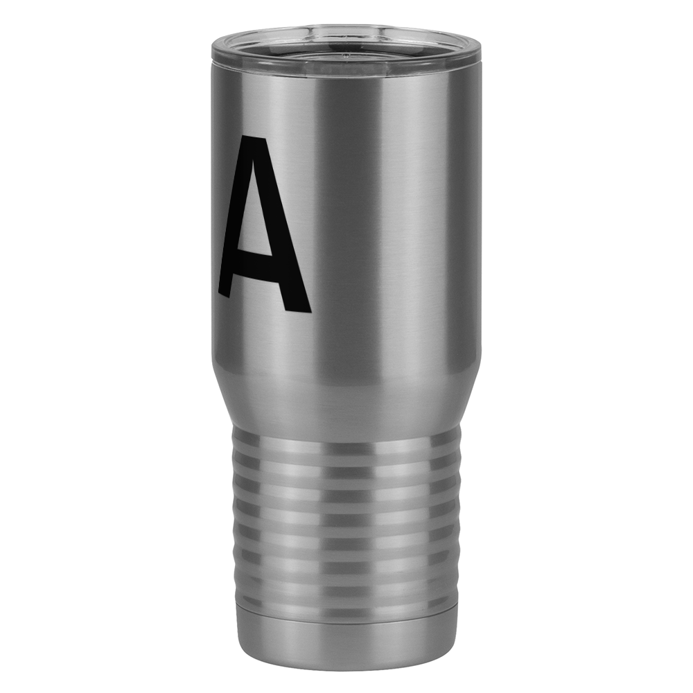 Personalized Initial Tall Travel Tumbler (20 oz) - Front Left View