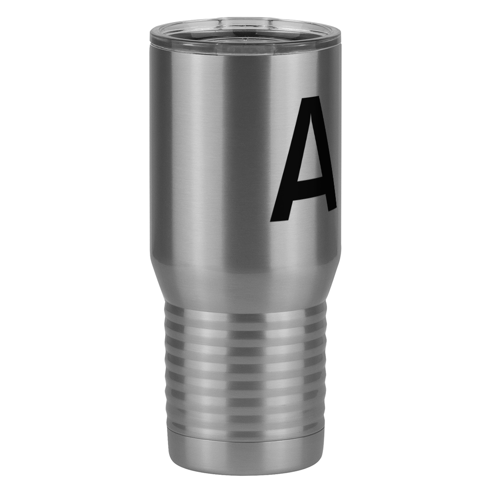 Personalized Initial Tall Travel Tumbler (20 oz) - Front Right View