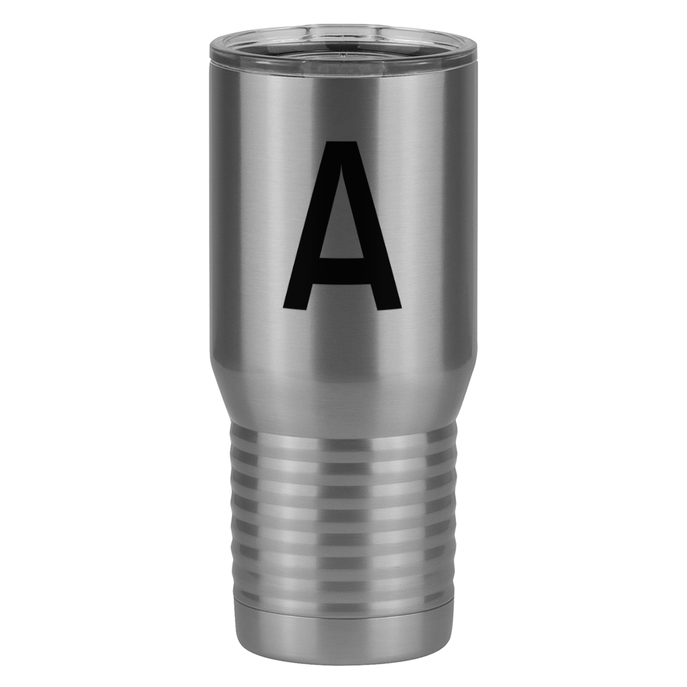 Personalized Initial Tall Travel Tumbler (20 oz) - Left View