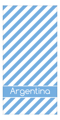 Thumbnail for Personalized International Stripes Beach Towel - Argentina - Low Text - Front View
