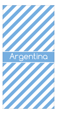 Thumbnail for Personalized International Stripes Beach Towel - Argentina - Middle Text - Front View