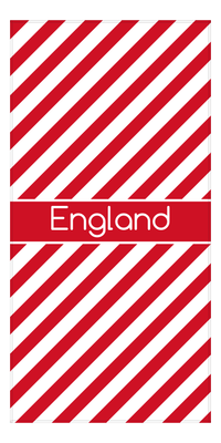 Thumbnail for Personalized International Stripes Beach Towel - England - Middle Text - Front View