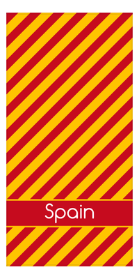 Thumbnail for Personalized International Stripes Beach Towel - Spain - Low Text - Front View
