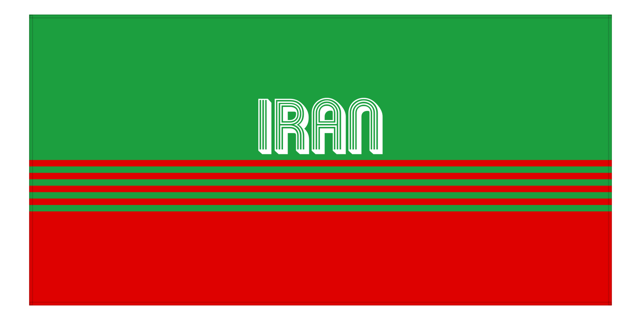 Personalized Iran Beach Towel - Front View