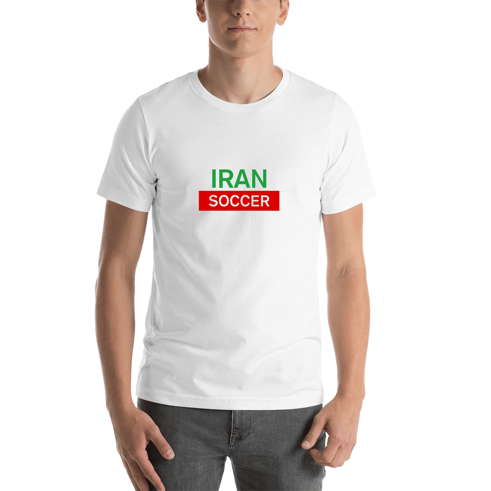 Iran Soccer T-Shirt - White - Shirt View