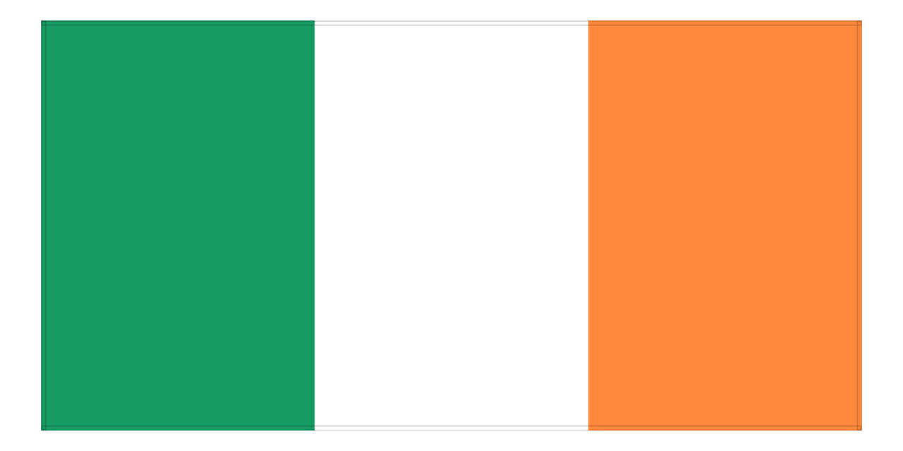 Ireland Flag Beach Towel - Front View