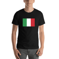 Thumbnail for Italy Flag T-Shirt - Black - Shirt View