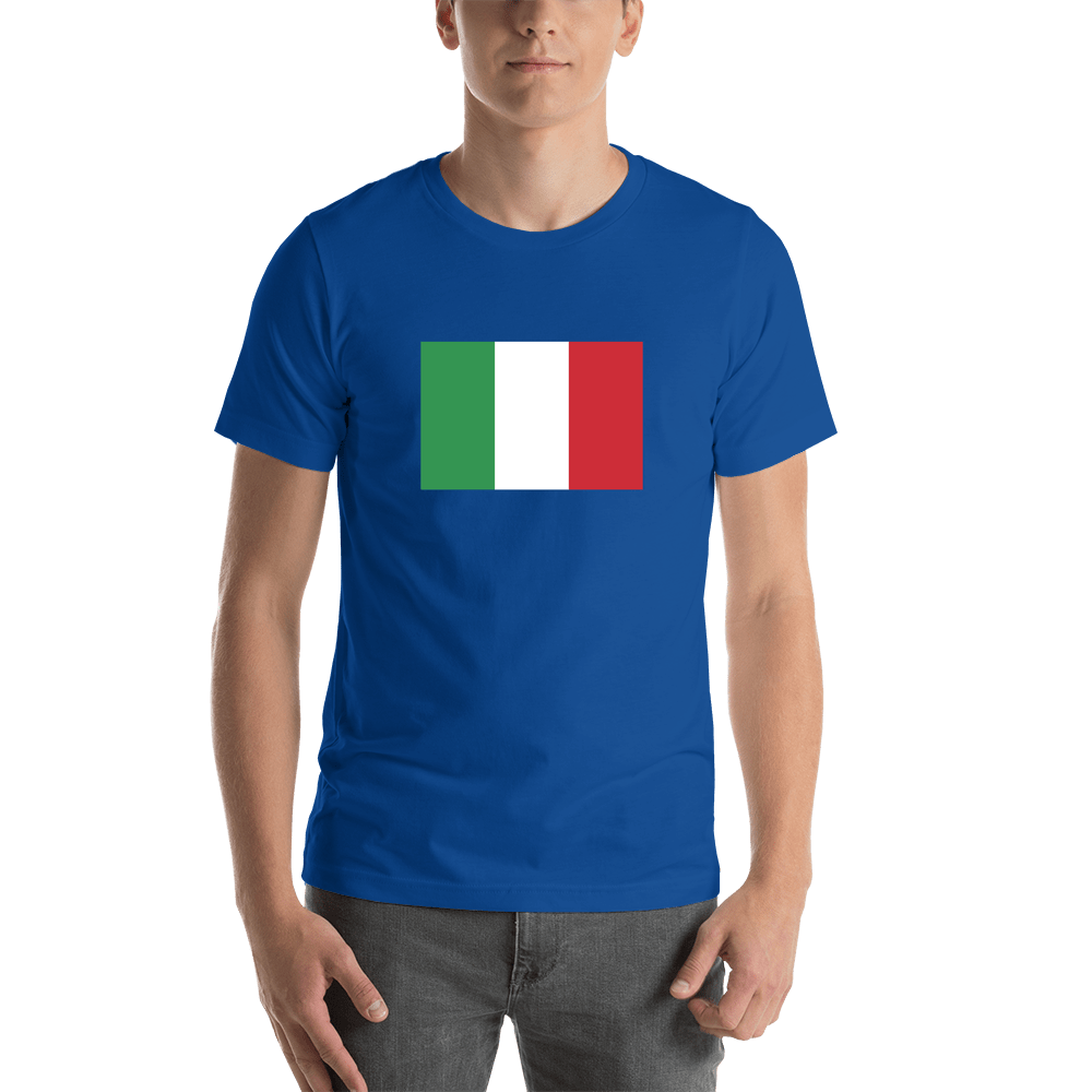 Italy Flag T-Shirt - Blue - Shirt View