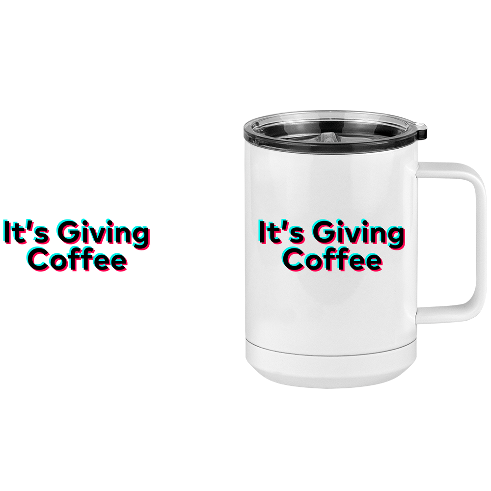 It's Giving Coffee Mug Tumbler with Handle (15 oz) - TikTok Trends - Design View