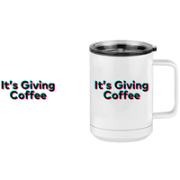 Thumbnail for It's Giving Coffee Mug Tumbler with Handle (15 oz) - TikTok Trends - Design View