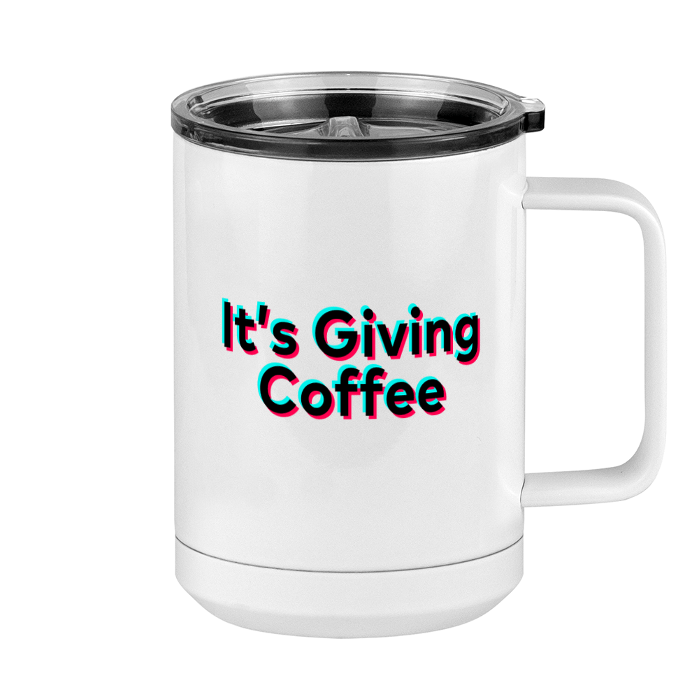 It's Giving Coffee Mug Tumbler with Handle (15 oz) - TikTok Trends - Right View