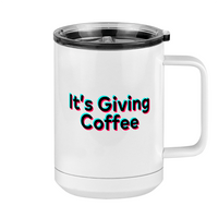 Thumbnail for It's Giving Coffee Mug Tumbler with Handle (15 oz) - TikTok Trends - Right View