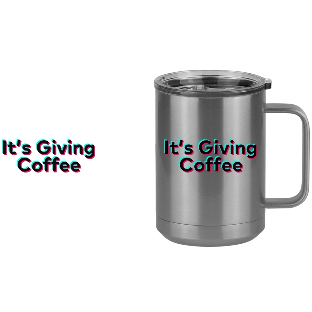 It's Giving Coffee Mug Tumbler with Handle (15 oz) - TikTok Trends - Design View