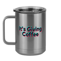 Thumbnail for It's Giving Coffee Mug Tumbler with Handle (15 oz) - TikTok Trends - Left View