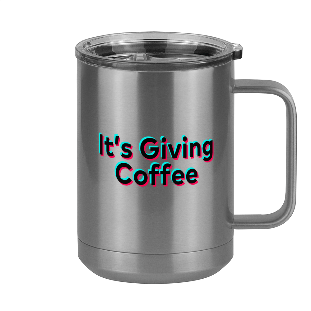 It's Giving Coffee Mug Tumbler with Handle (15 oz) - TikTok Trends - Right View