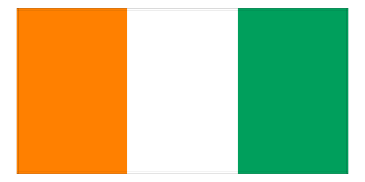 Ivory Coast Flag Beach Towel - Front View