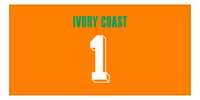Thumbnail for Personalized Ivory Coast Jersey Number Beach Towel - Orange - Front View