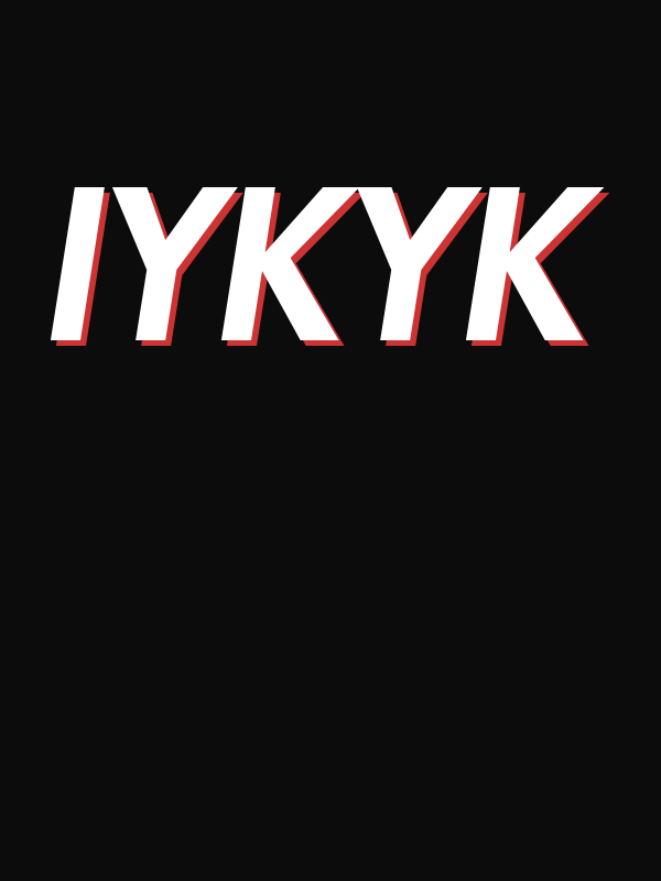 IYKYK T-Shirt - Black - Decorate View