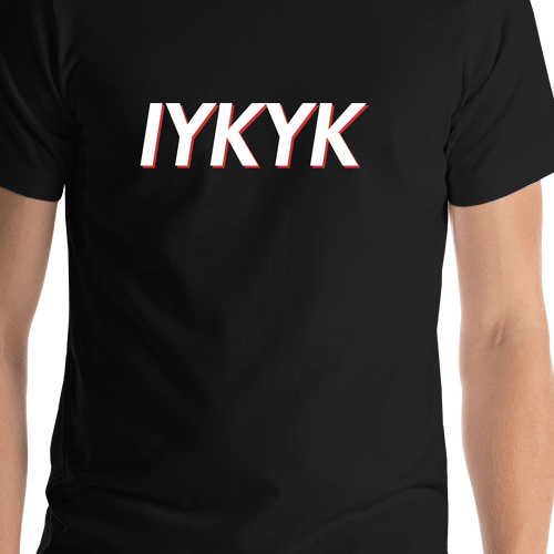 IYKYK T-Shirt - Black - Shirt Close-Up View