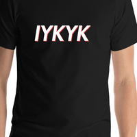 Thumbnail for IYKYK T-Shirt - Black - Shirt Close-Up View