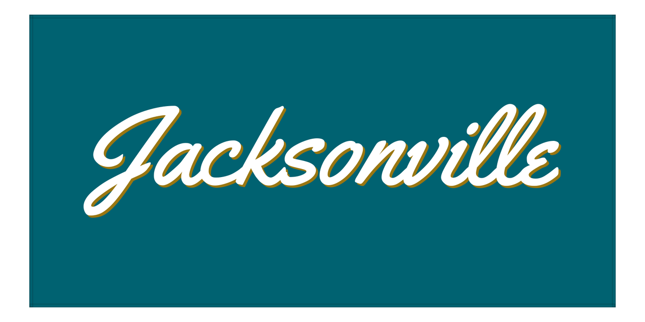 Personalized Jacksonville Beach Towel - Front View