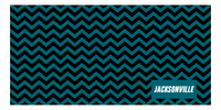 Thumbnail for Personalized Jacksonville Chevron Beach Towel - Front View