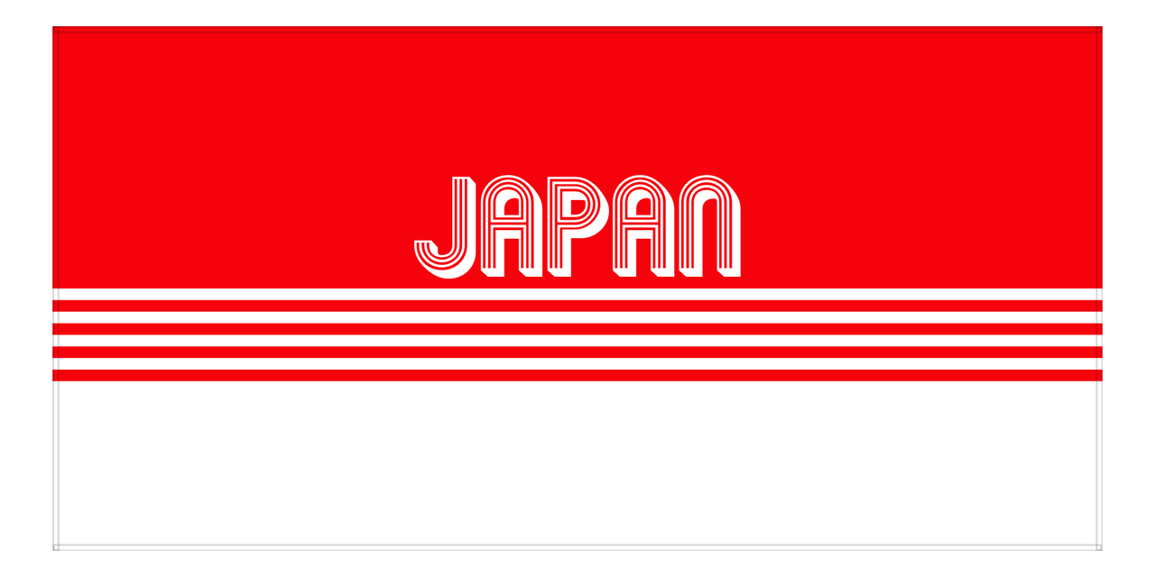Personalized Japan Beach Towel - Front View