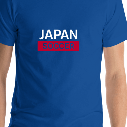 Japan Soccer T-Shirt - Blue - Shirt Close-Up View