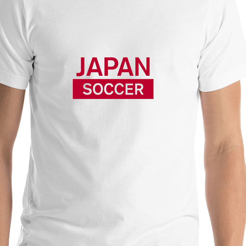 Japan Soccer T-Shirt - White - Shirt Close-Up View