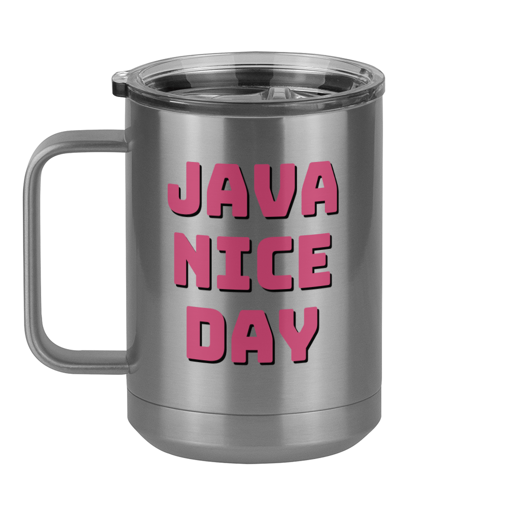Java Nice Day Coffee Mug Tumbler with Handle (15 oz) - Left View