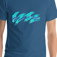 Thumbnail for Jazz Cup T-Shirt - Steel Blue - Shirt Close-Up View