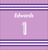 Thumbnail for Personalized Jersey Number Shower Curtain - Lilac & Purple - Double Stripe - Decorate View