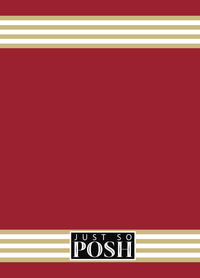 Thumbnail for Personalized Jersey Number Journal - Red and Gold - Triple Stripe - Back View