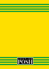 Thumbnail for Personalized Jersey Number Journal with Arched Name - Brazil - Triple Stripe - Back View