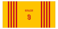 Thumbnail for Personalized Jersey Number 3-on-1 Stripes Sports Beach Towel - Spain - Horizontal Design - Front View