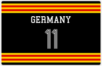 Thumbnail for Personalized Jersey Number Placemat - Germany - Double Stripe -  View