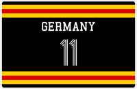 Thumbnail for Personalized Jersey Number Placemat - Germany - Single Stripe -  View
