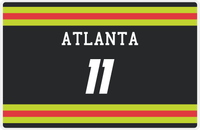 Thumbnail for Personalized Jersey Number Placemat - Atlanta - Single Stripe -  View