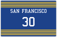 Thumbnail for Personalized Jersey Number Placemat - San Francisco - Triple Stripe -  View